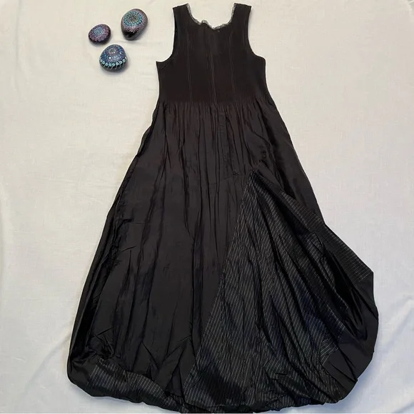 Deca De Vous a Nous Black Sleeveless Long Dress Couture France Size T2 = 8 - Picture 15 of 16